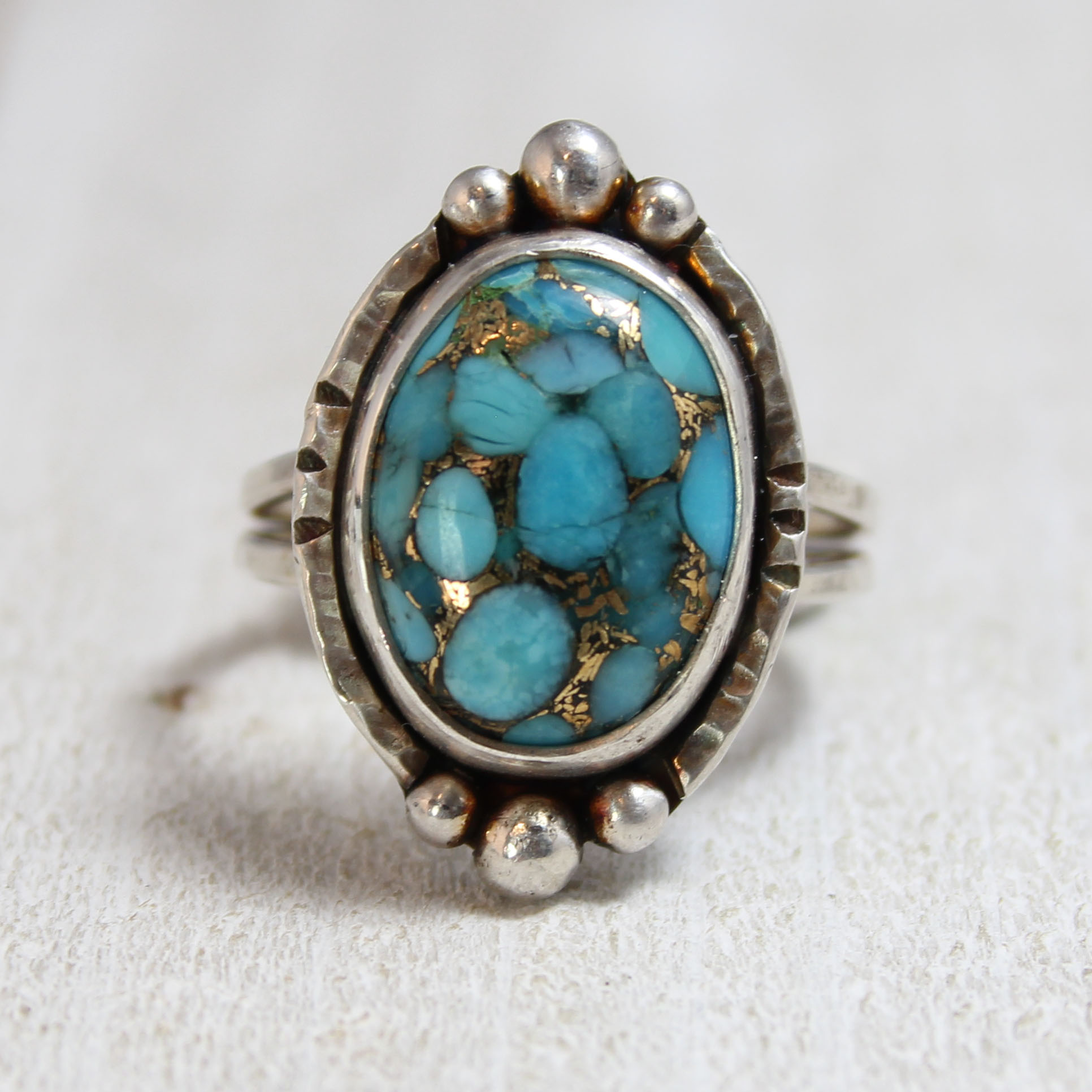 Big Turquoise Silver 925 Ring