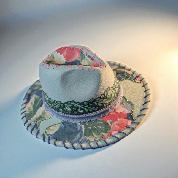 Pretty Peacock Green Felt Hat - M (7) - Image 2