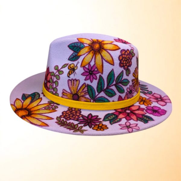 Pearl's Flower Party Felt Hat M/L (7 1/8-7 1/4) - Image 3
