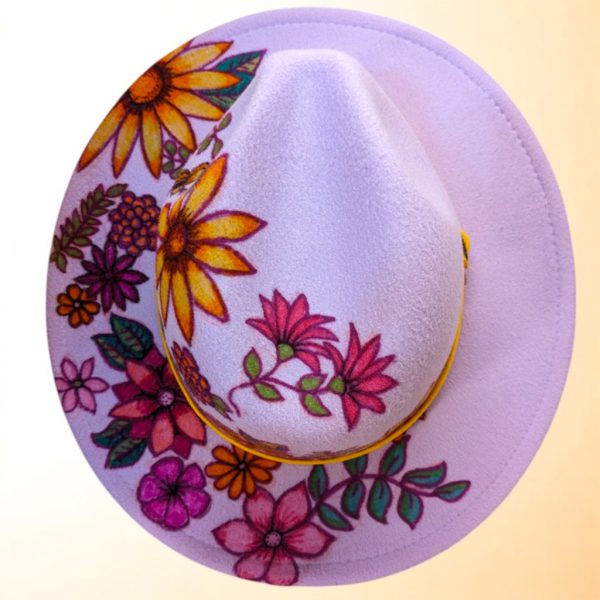 Pearl's Flower Party Felt Hat M/L (7 1/8-7 1/4) - Image 2
