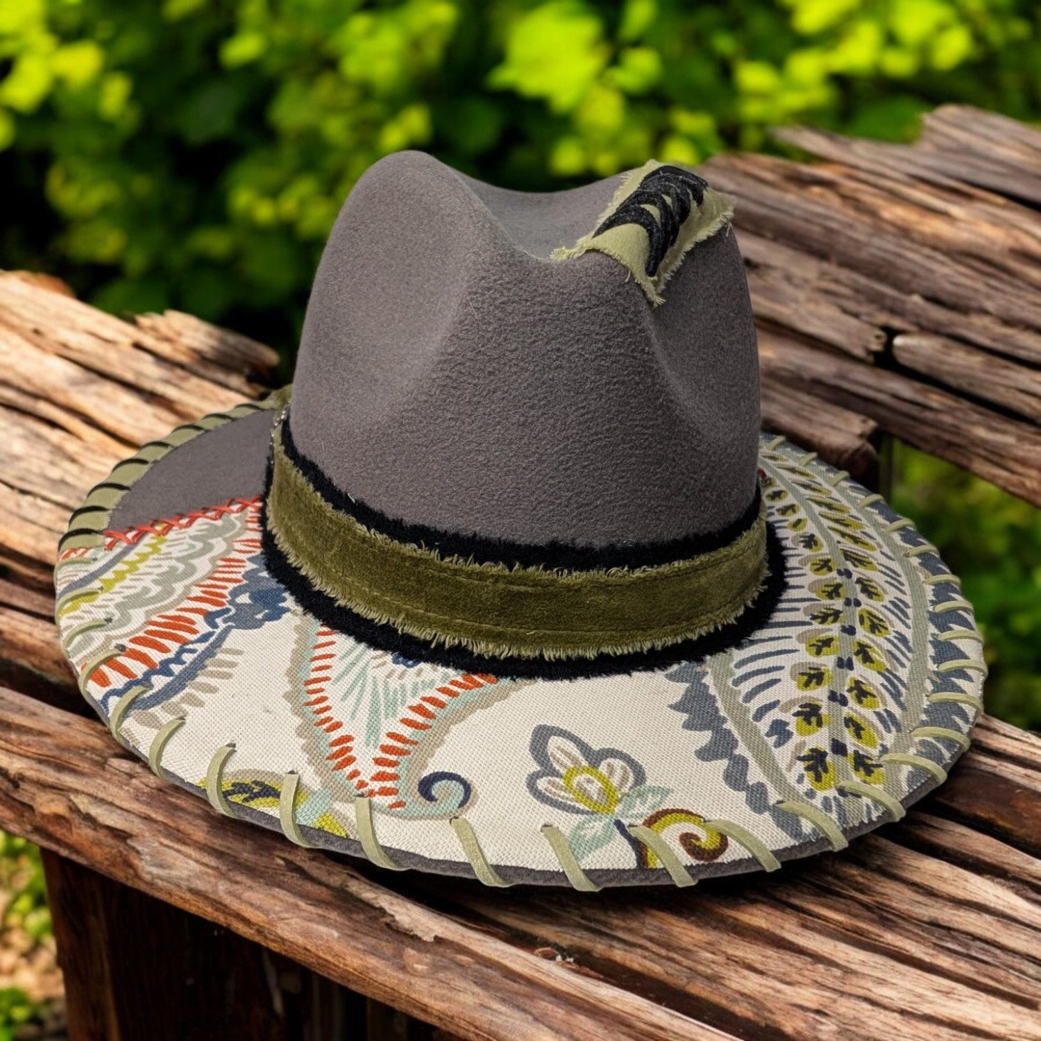 Gracie's Gray Tropics Felt Fedora - Med (7) - Image 2