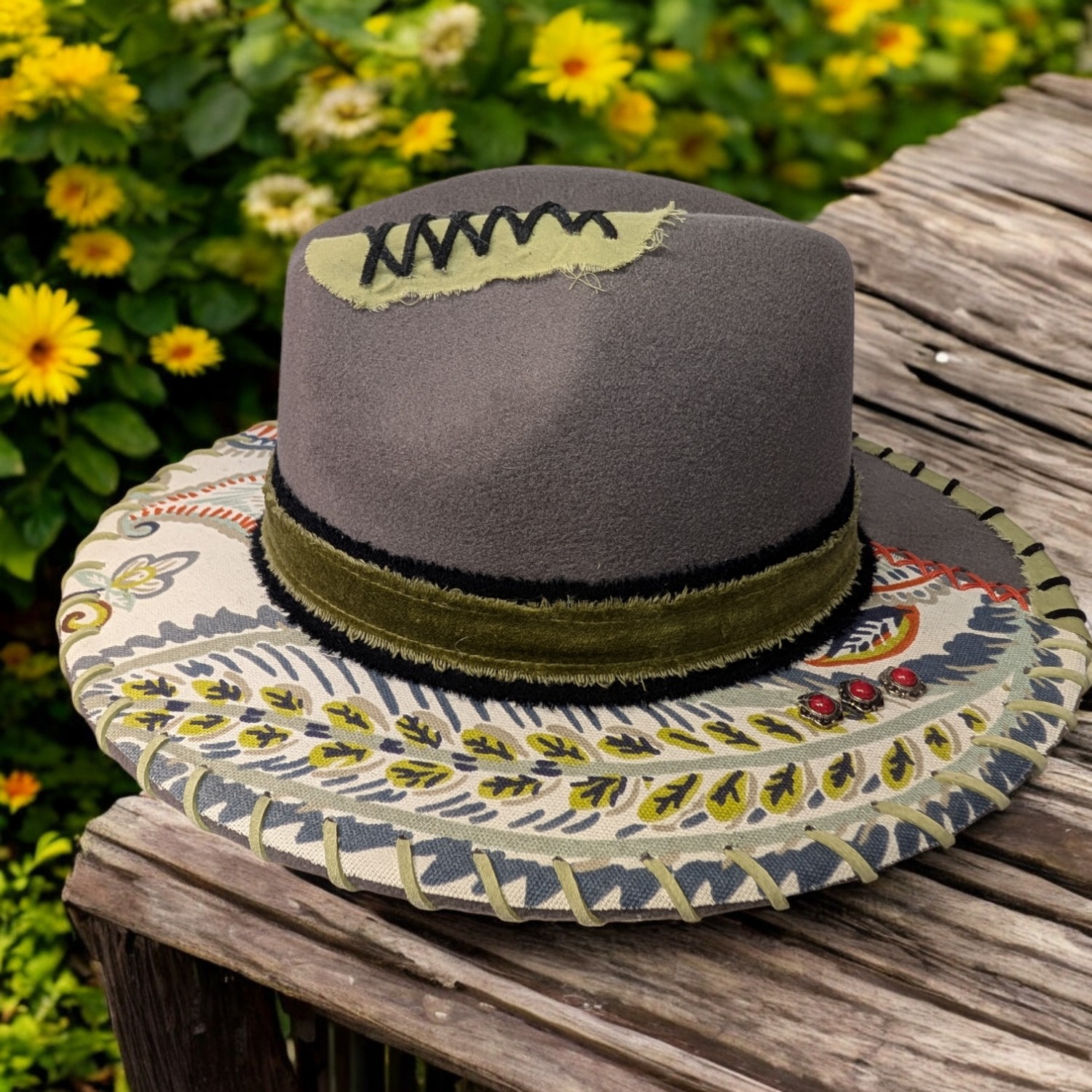Gracie's Gray Tropics Felt Fedora - Med (7) - Image 3