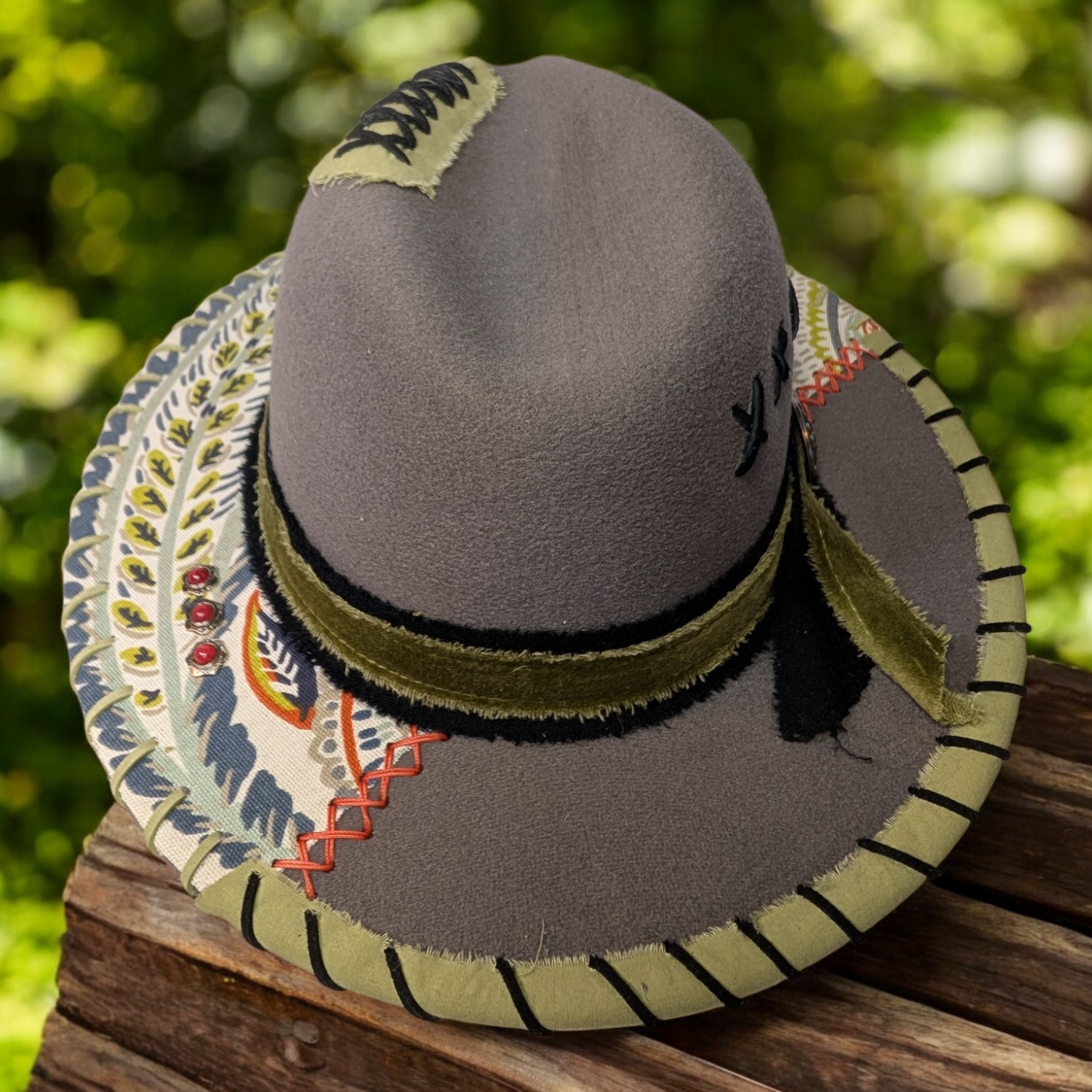Gracie's Gray Tropics Felt Fedora - Med (7) - Image 4