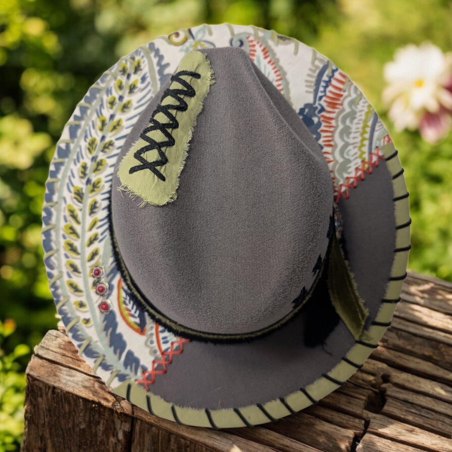 Gracie's Gray Tropics Felt Fedora - Med (7) - Image 6