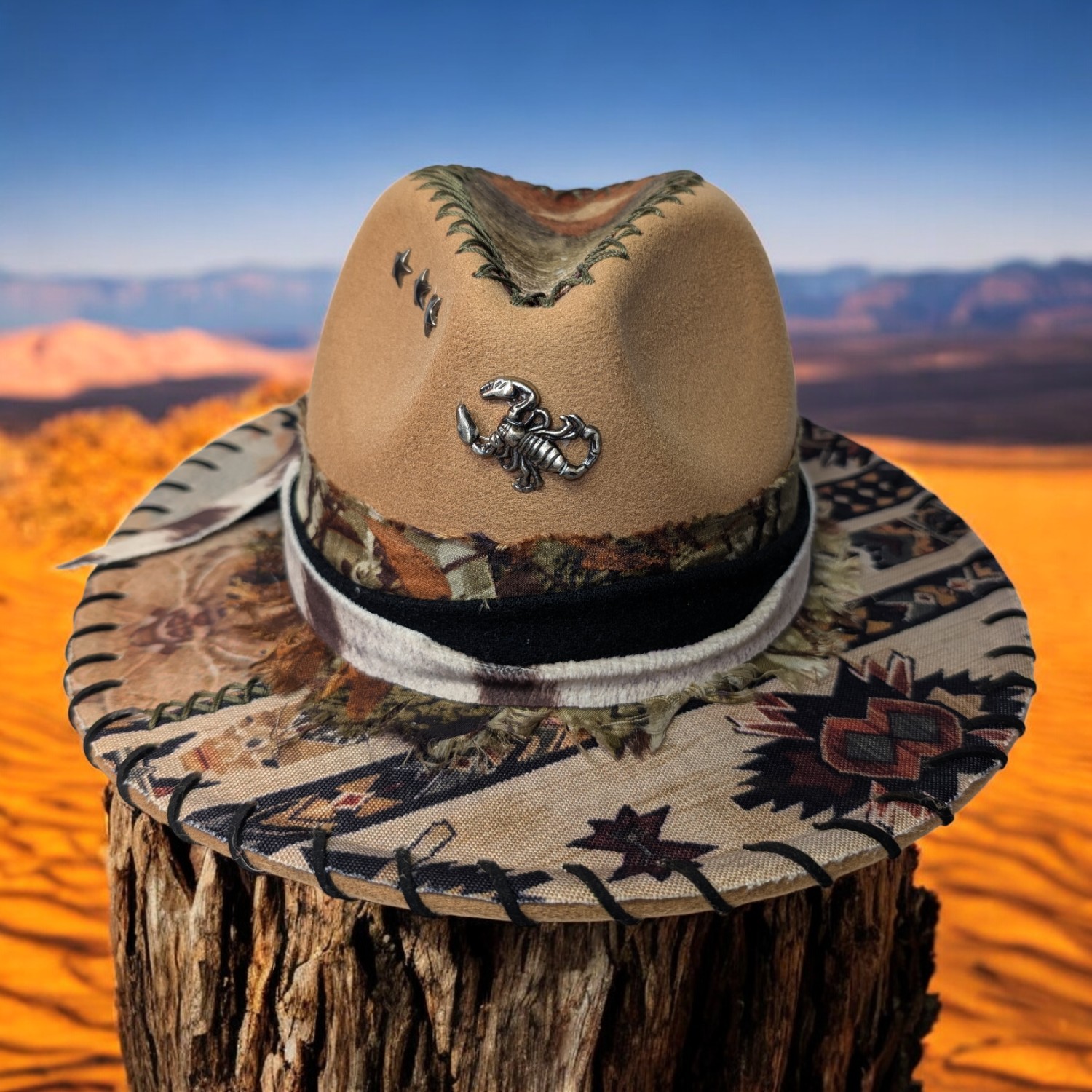 Scorpion Hunter Tan Fedora- Med (7 1/8) - Image 4