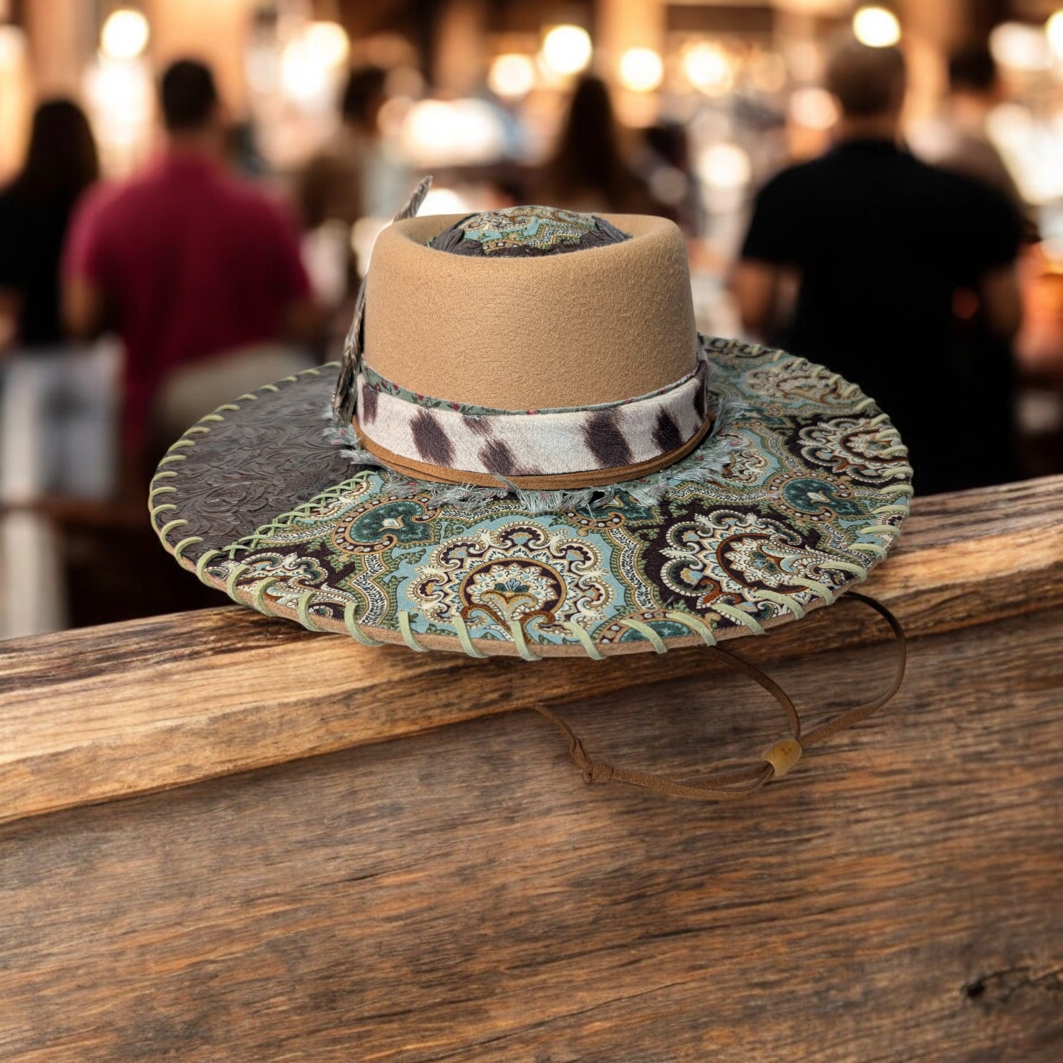 Country Elegance Tan Bolero Hat - Lg (7 1/4) - Image 3