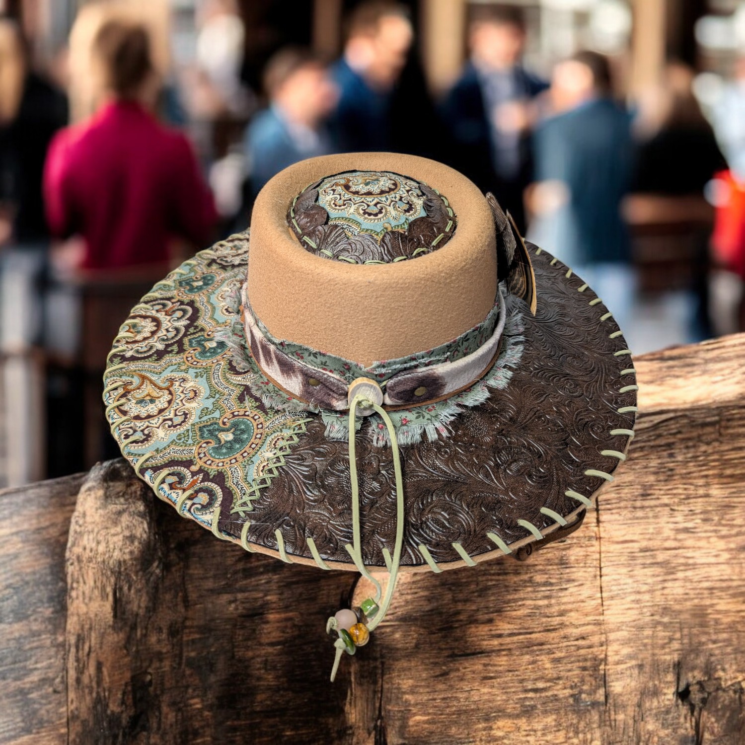 Country Elegance Tan Bolero Hat - Lg (7 1/4) - Image 5