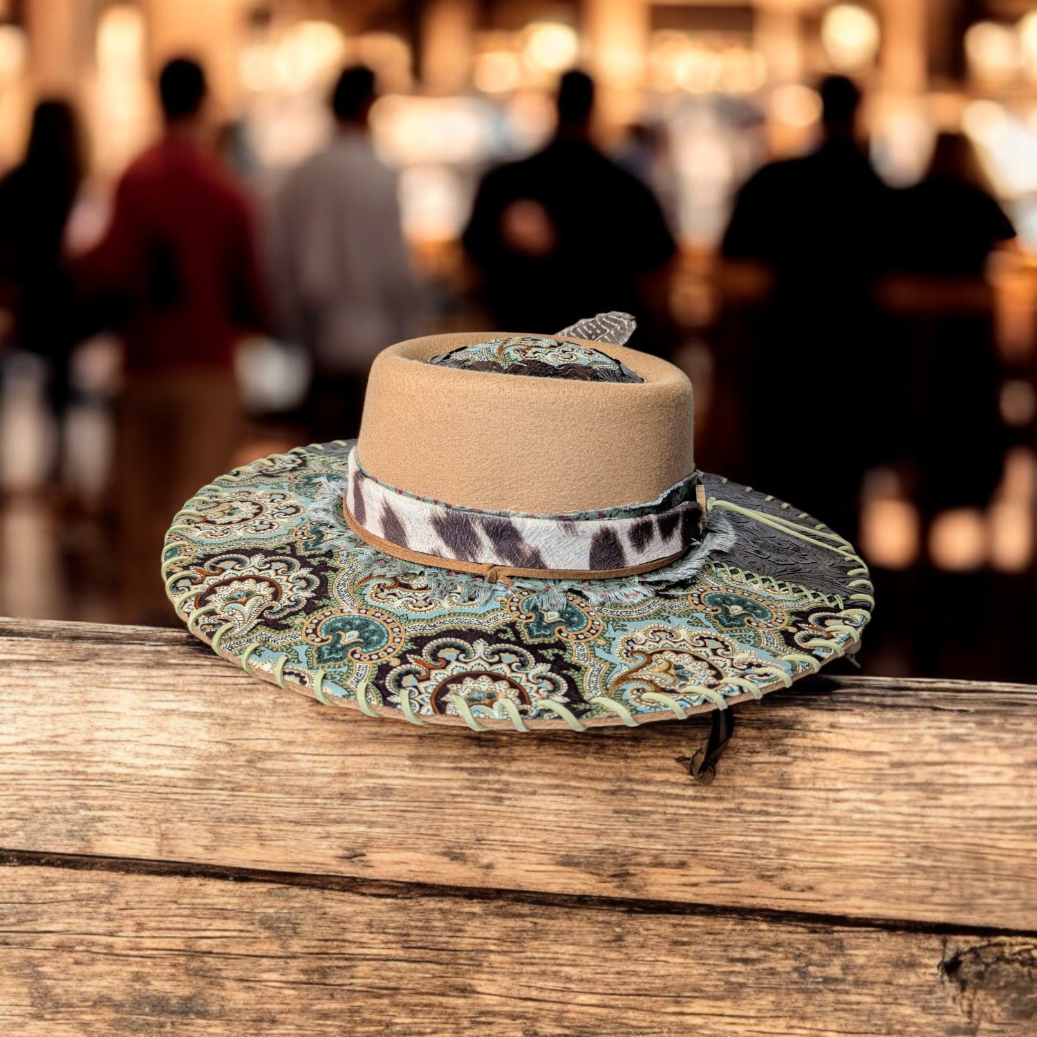 Country Elegance Tan Bolero Hat - Lg (7 1/4) - Image 6