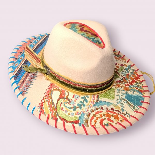 Brunch at the Beach White Felt Rancher Hat - Lg (7 1/4)