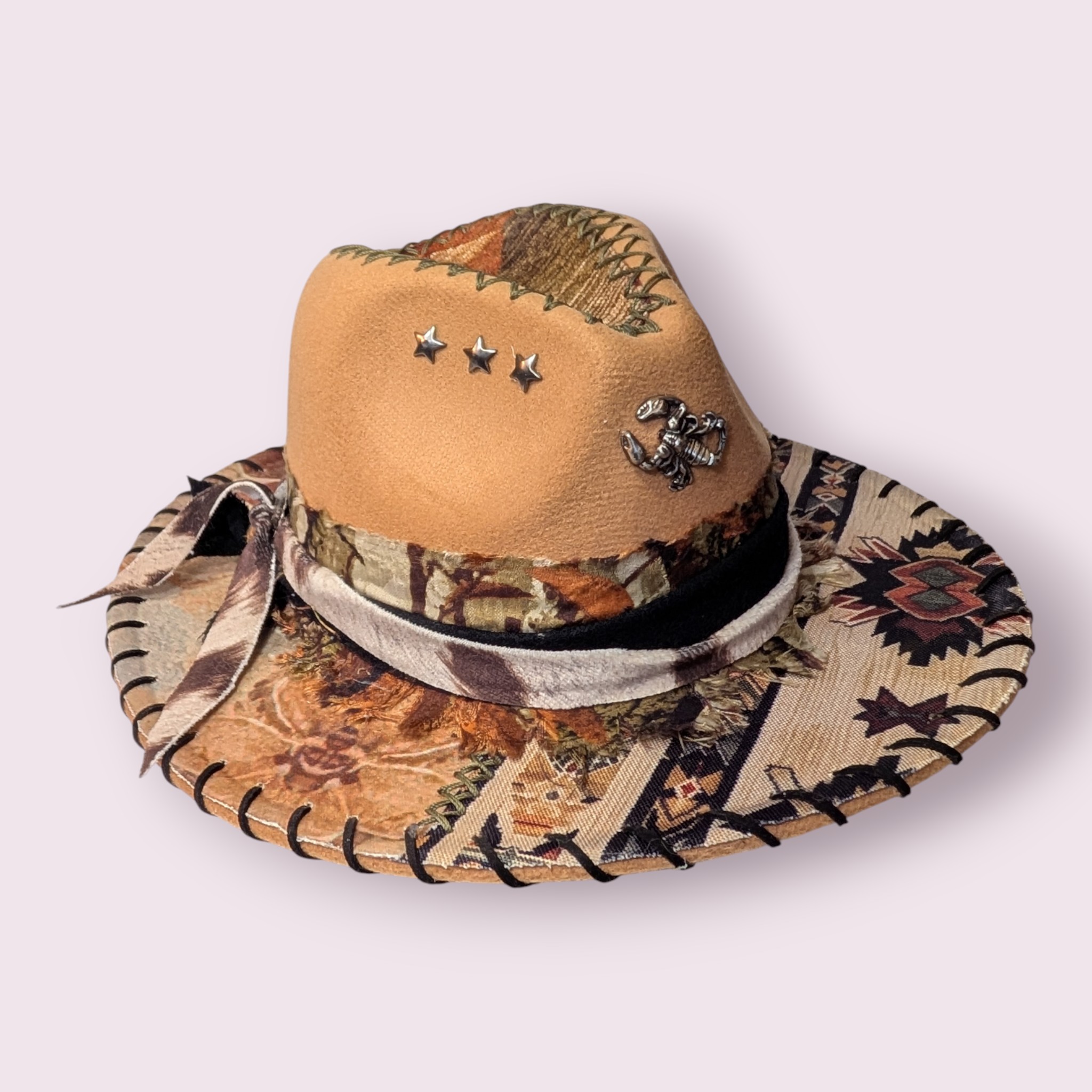 Scorpion Hunter Tan Fedora- Med (7 1/8)