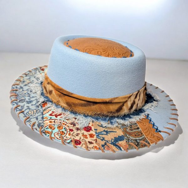 Little Hat on the Prairie Blue Felt Hat - Med (7 1/8)