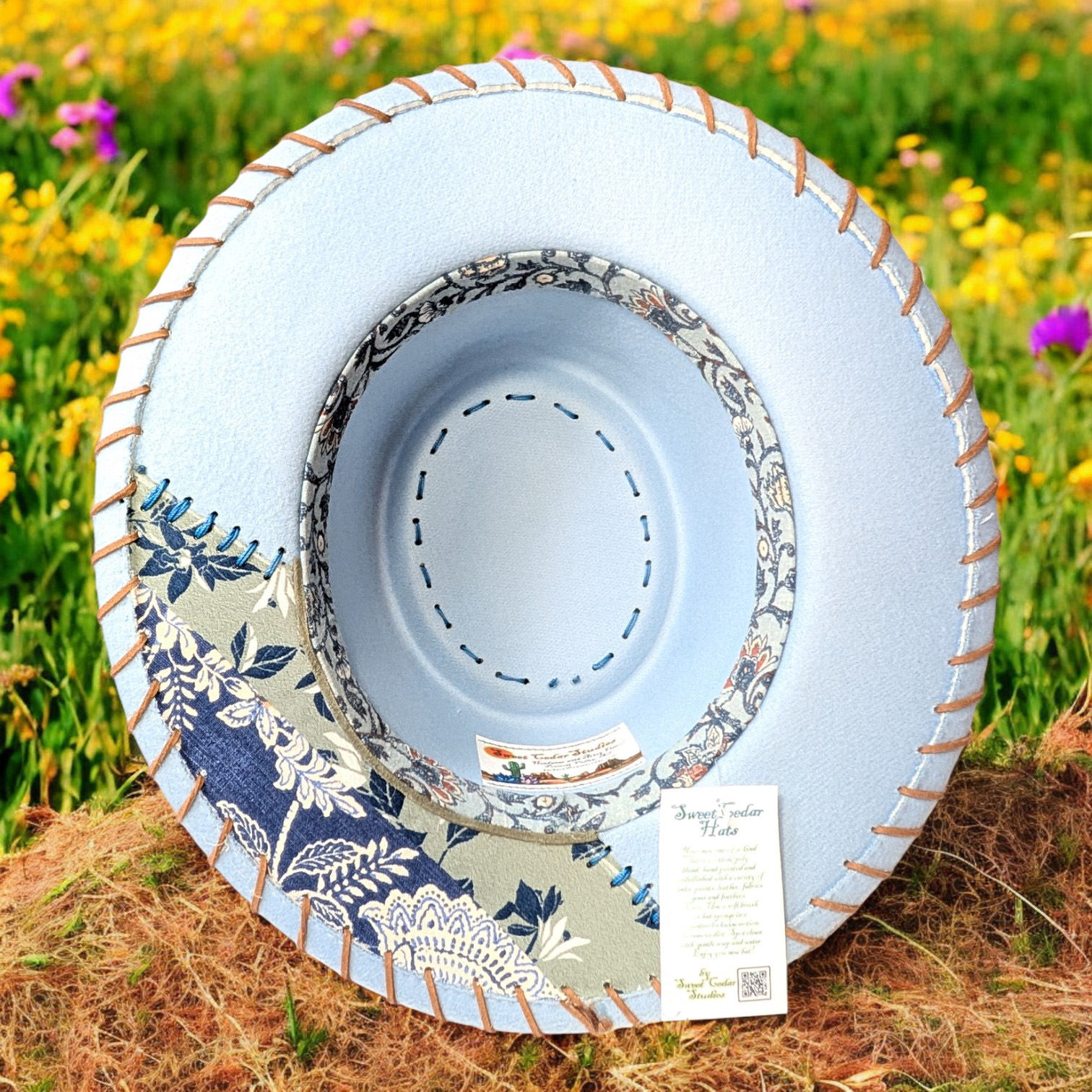 Little Hat on the Prairie Blue Felt Hat - Med (7 1/8) - Image 8