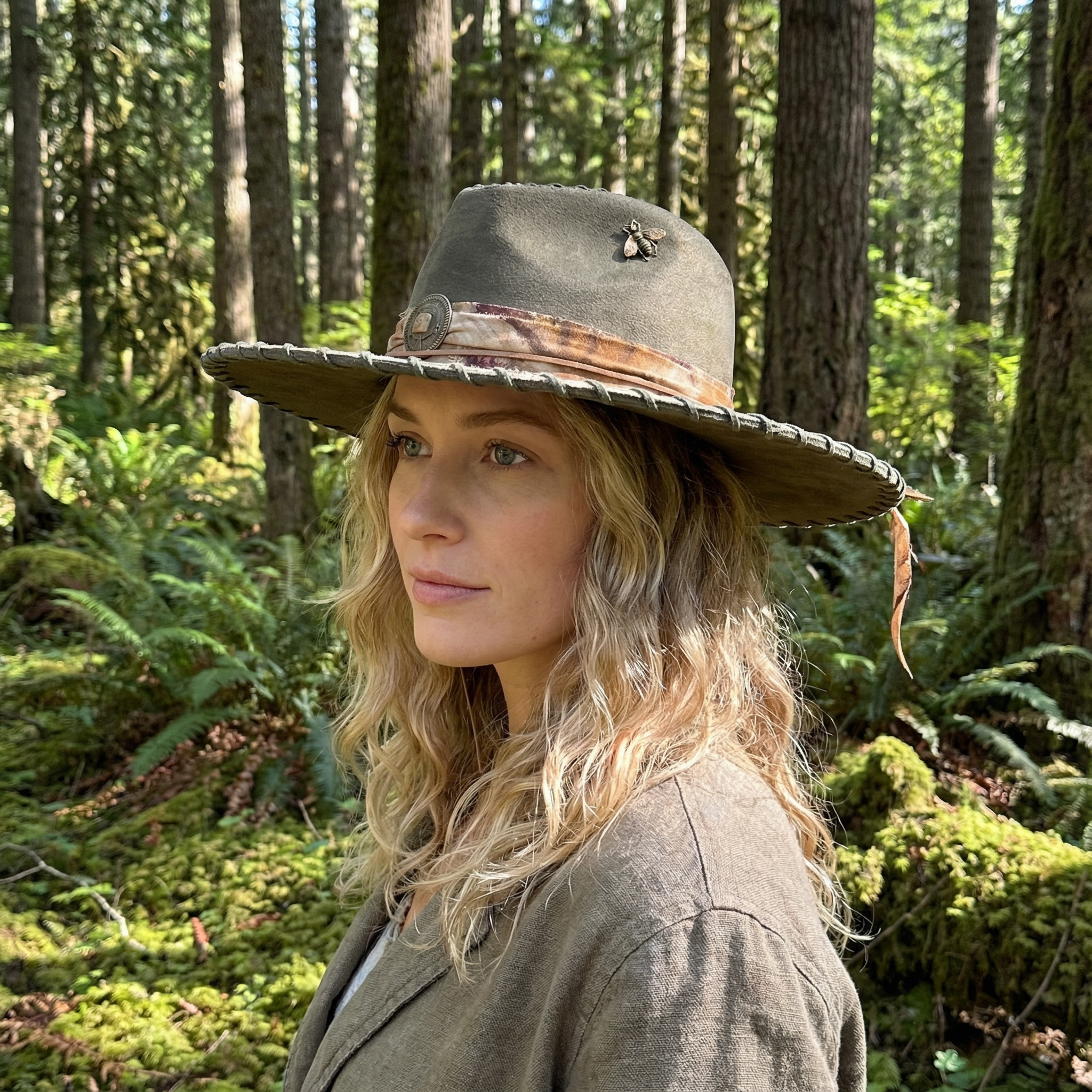 Nature Lover's Green Suede Rancher - Sm (6 7/8) - Image 3