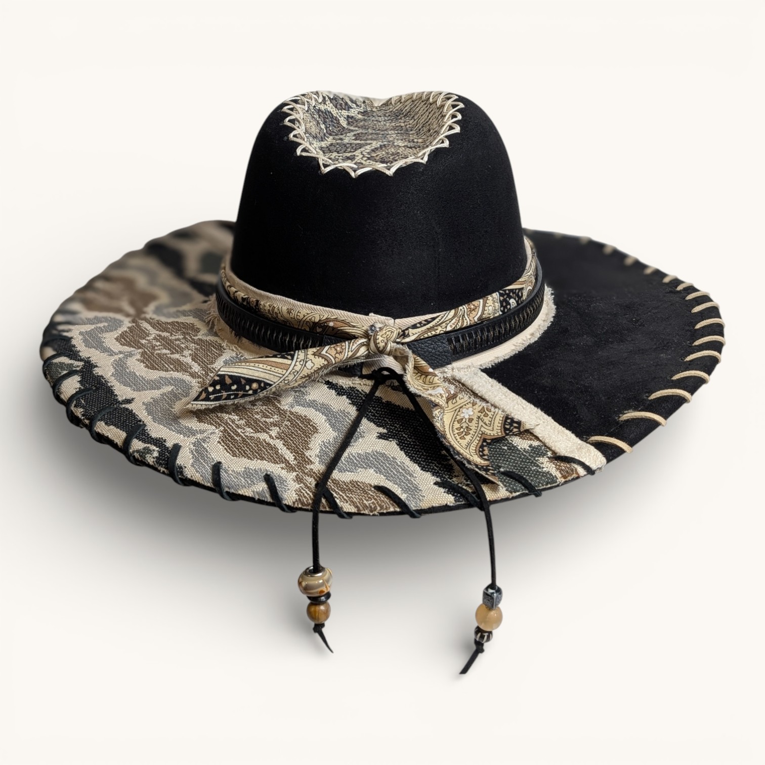 Snake Charmer Black Vegan Suede Rancher - Med (7) - Image 2