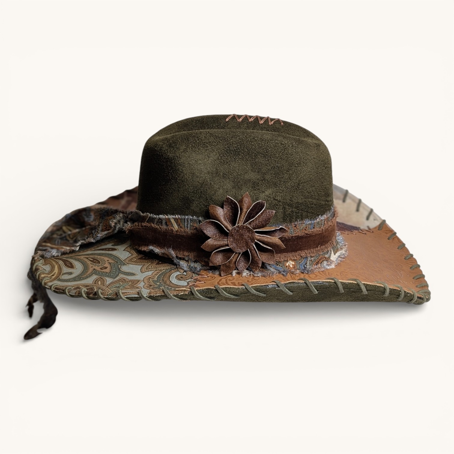 Nature Lover's Green Suede Rancher - Sm (6 7/8) - Image 6