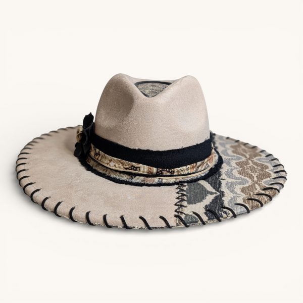 Elegant Western Lady White Suede Hat - Med (7)