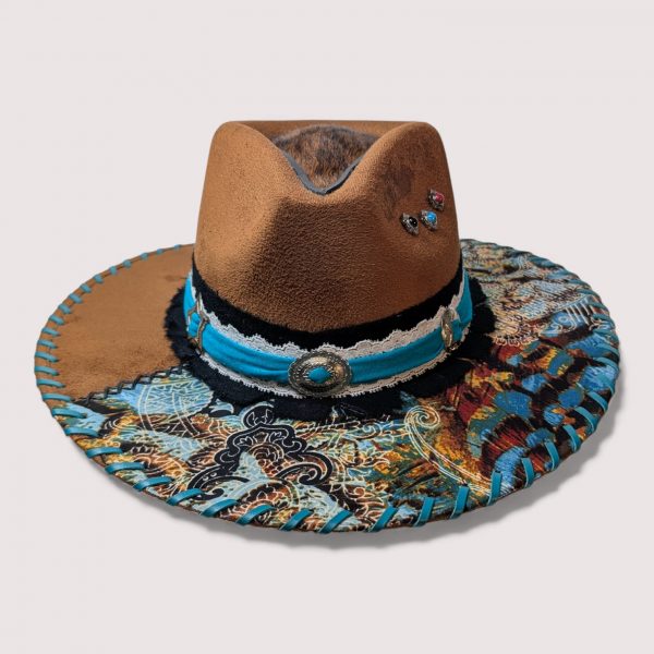 Brandy's Bold Blues Suede Rancher - Sm (6 7/8)