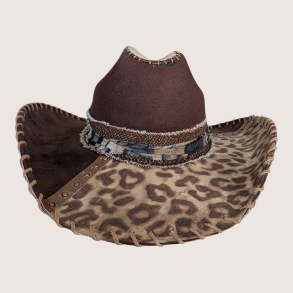 Ostrich Rider Brown  Suede Cowboy Hat - Med (7 - 7 1/8)